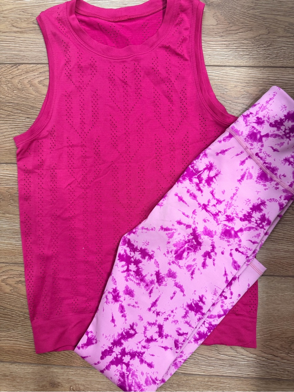 IVL Collective leggings and Lululemon tank
